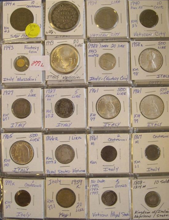 Appraisal: World coins including Italy Papal States Egypt Iran Morocco China