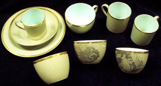 Appraisal: A pair of Wedgwood tea cups circa transfer printed scenes