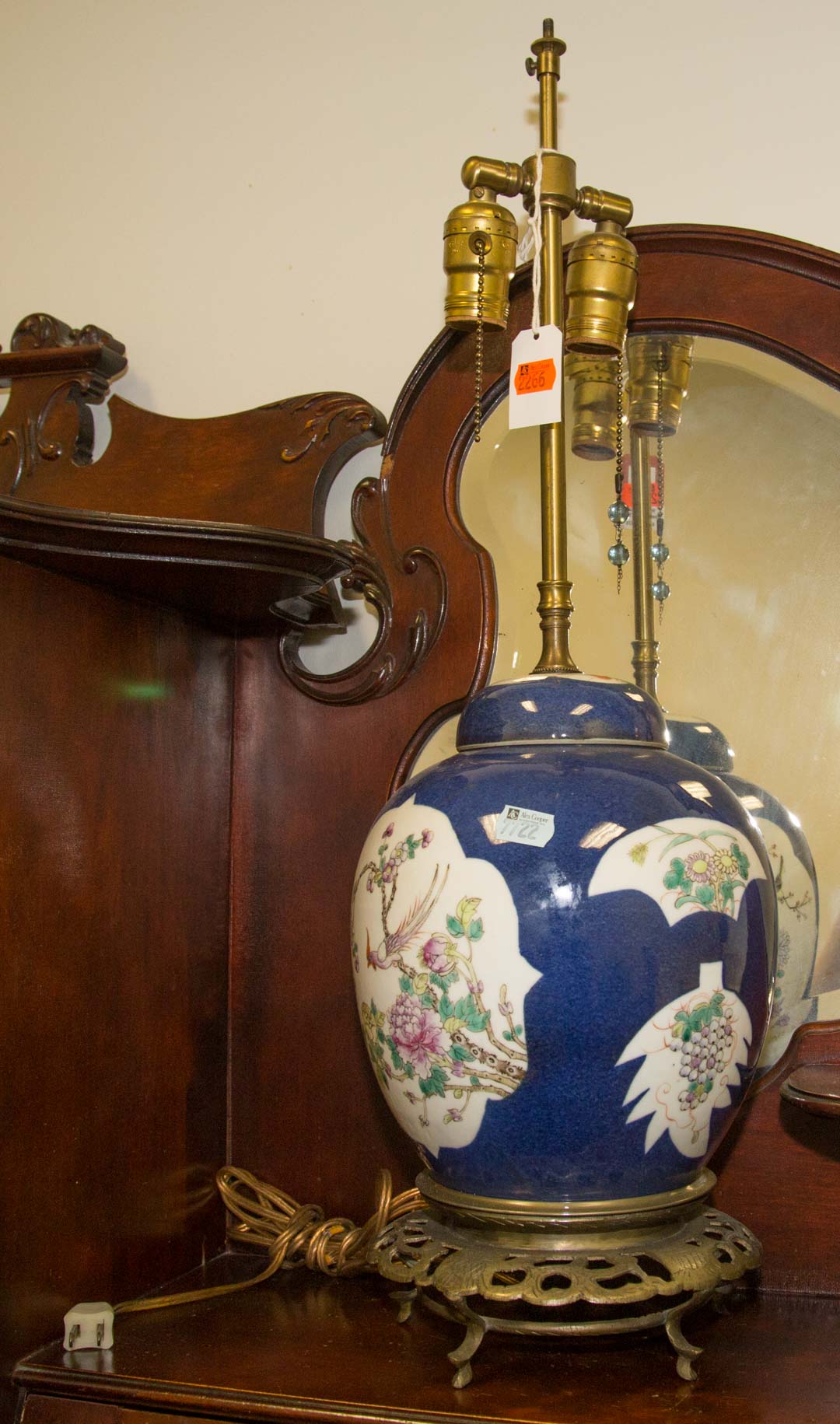 Appraisal: Chinese Export ginger jar lamp