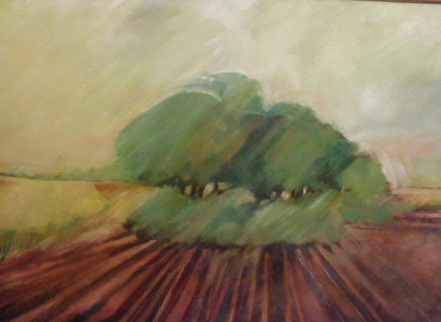 Appraisal: Diane Bailey Rural landscape oil on board x