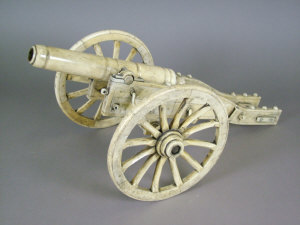 Appraisal: A bone model of a th century field gun with