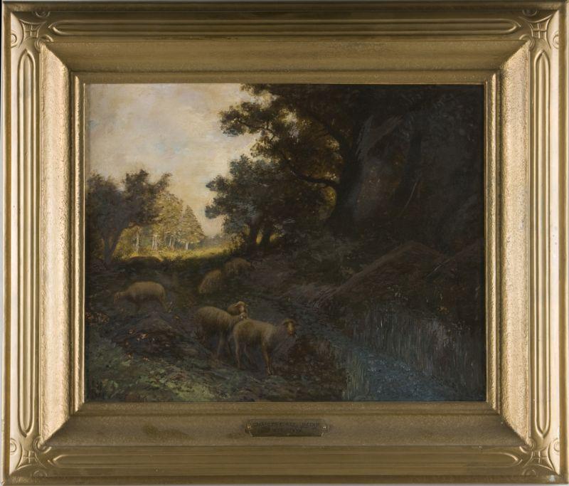 Appraisal: att Charles Emile Jacque Fr - Sheep oil on canvas