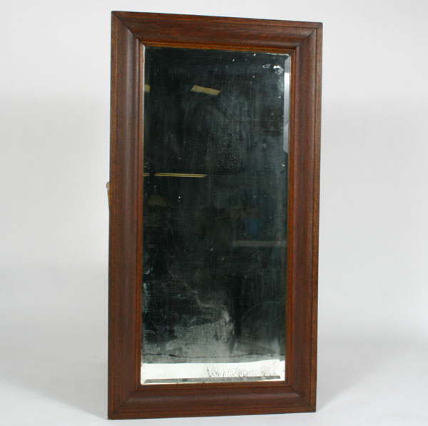 Appraisal: Large dark stained oak frame early th C Mission-style with