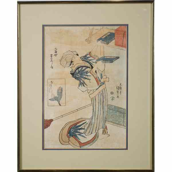 Appraisal: th Century Japanese Woodblock Print Japanese th Century Woodblock print