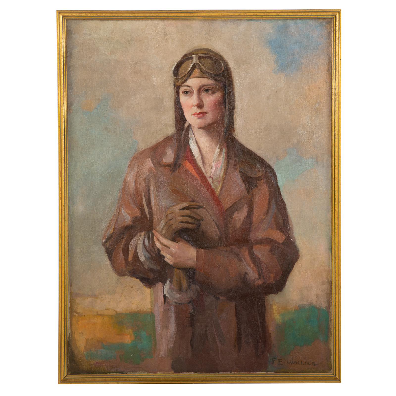 Appraisal: FREDERICK ELLWOOD WALLACE BERYL MARKHAM OIL American - Oil on