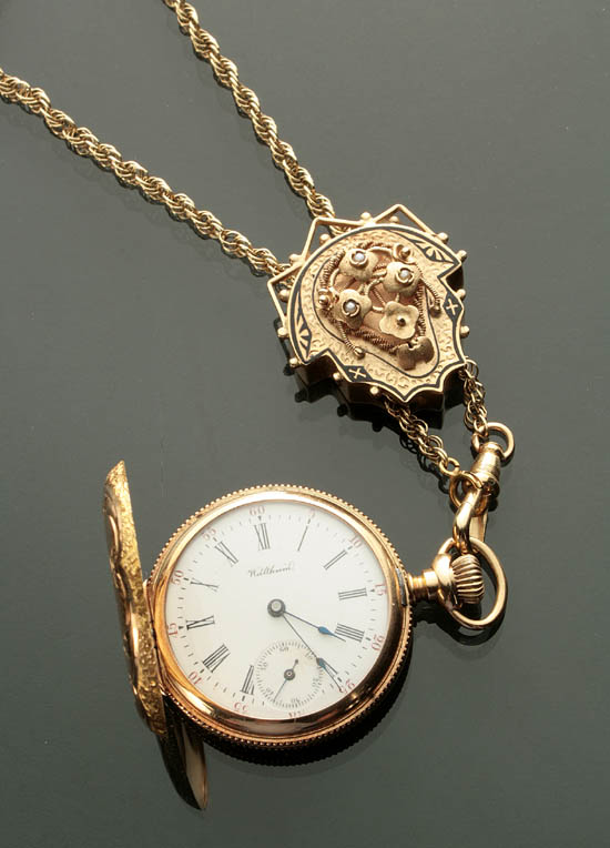 Appraisal: Victorian Lady's -Karat Yellow-Gold Manual-Wind Hunting Case Pendant Watch American