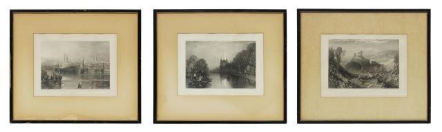 Appraisal: lot of Framed engravings on paper after Joseph Mallord William