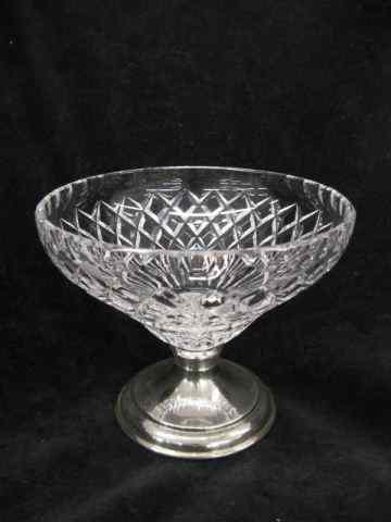 Appraisal: Hawkes Cut Glass Compote with Sterling SilverBase '' '' diameter