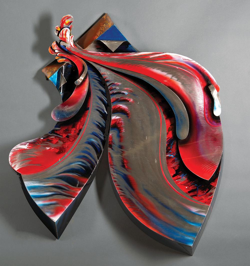 Appraisal: Richard Davis American b Abstract Form stainless steel and mixed