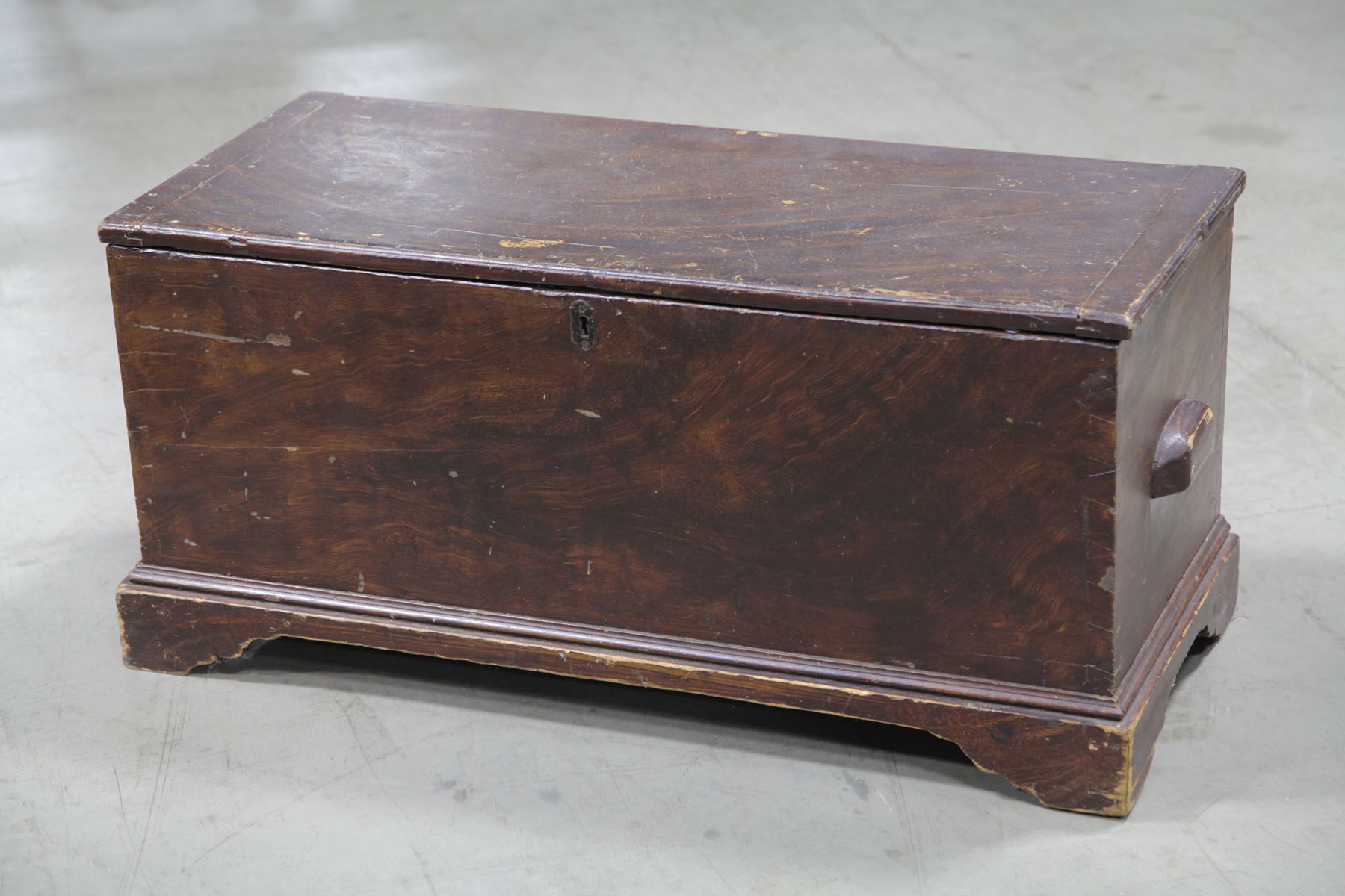 Appraisal: BLANKET CHEST American mid to late th century Dovetailed blanket