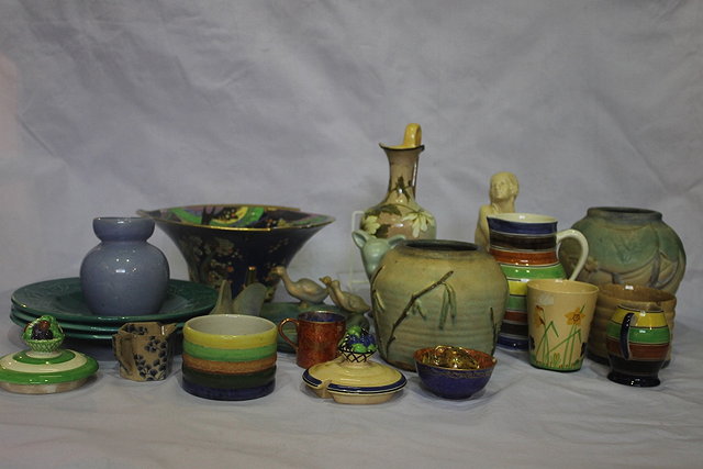 Appraisal: TWO DENBY VASES and other pieces