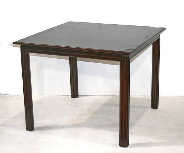 Appraisal: A McGuire mixed wood game table modern height in width