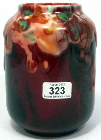 Appraisal: Royal Doulton Flambe Fanling Vase from the Burslem Artwares Limited