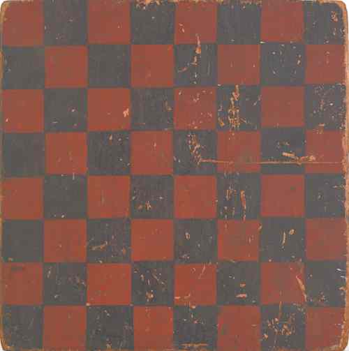 Appraisal: Painted double-sided pine gameboard late th c x