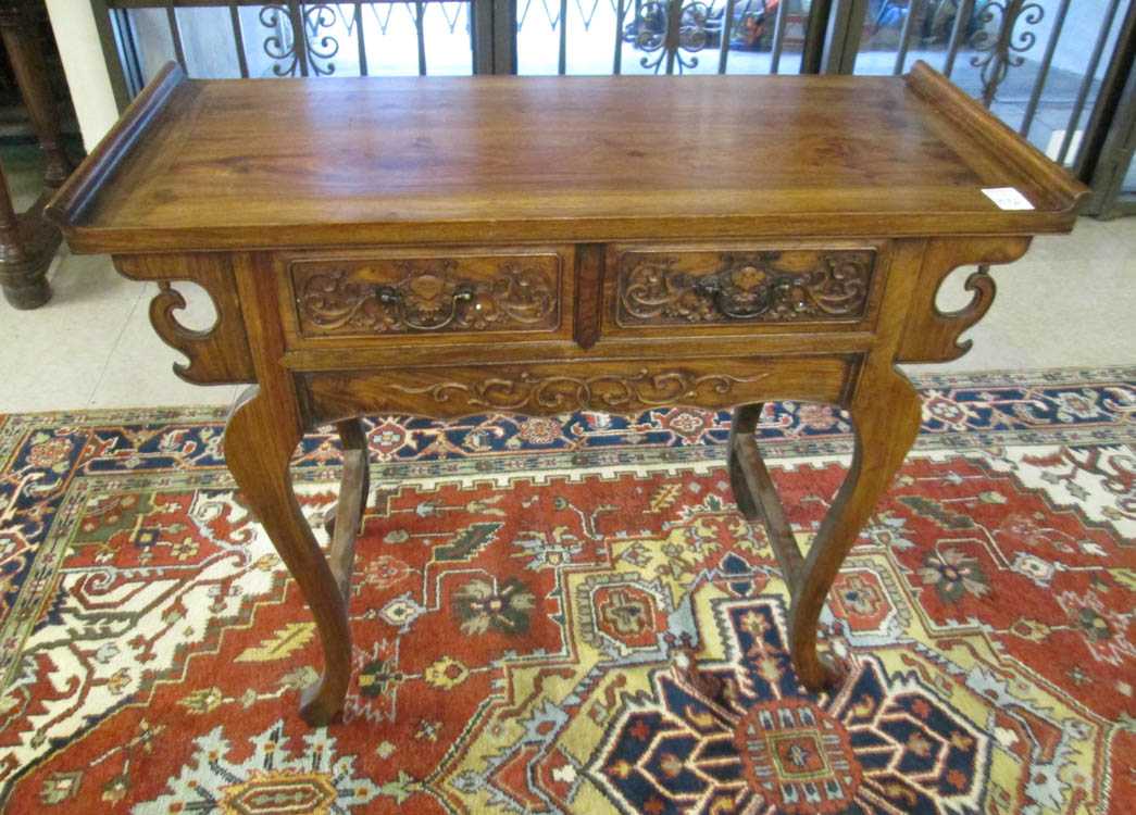 Appraisal: CHINESE MING STYLE HUALI WOOD ALTAR TABLE having a rectangular