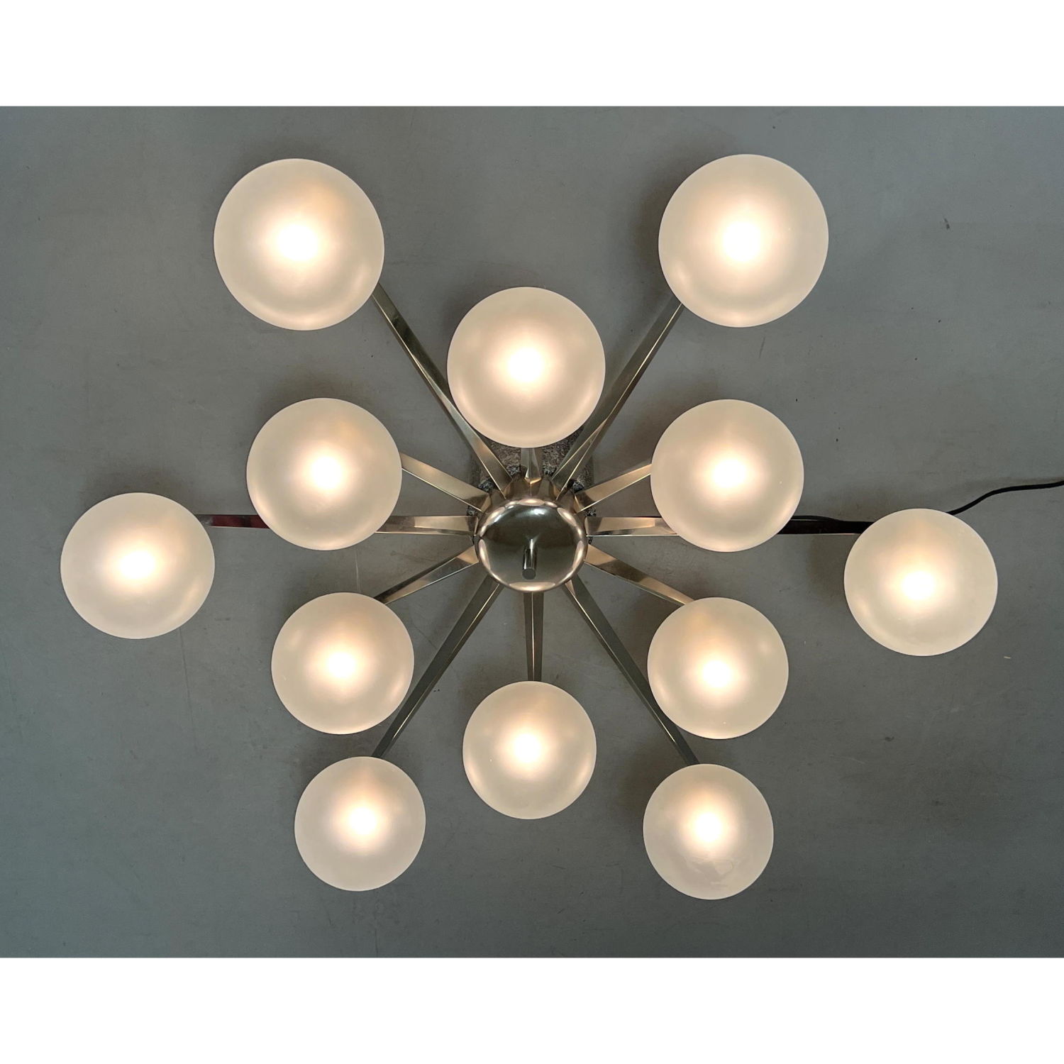 Appraisal: ANGELO LELII for ARREDOLUCE Stella Ceiling Chandelier Lamp glass shades