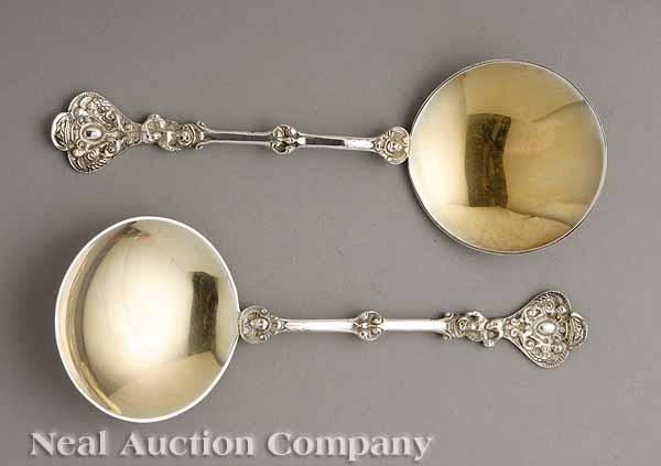 Appraisal: A Pair of Victorian Sterling Silver Serving Spoons Hutton Sons