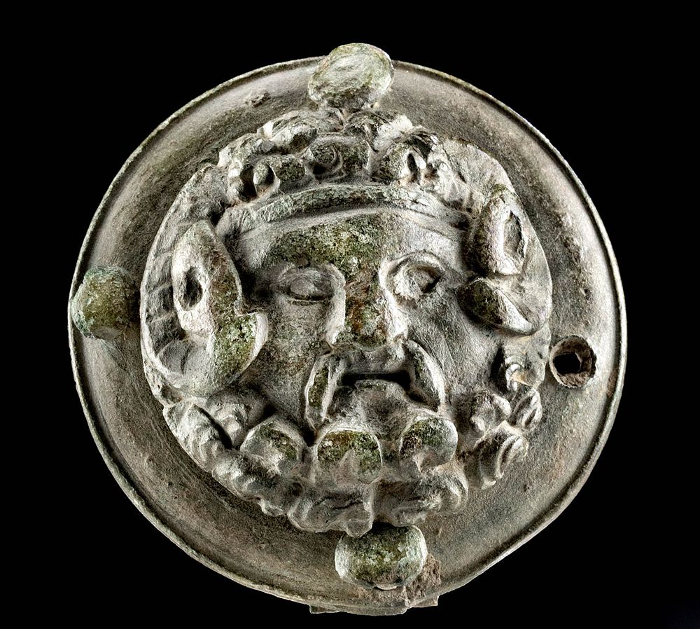 Appraisal: Romano-Egyptian Bronze Roundel Zeus-Ammon Originally Listed At Egypt Romano-Egyptian ca