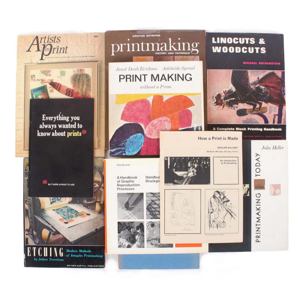 Appraisal: PRINTMAKING TEN MONOGRAPH BOOKS AND EXHIBITION CATALOGS H X W