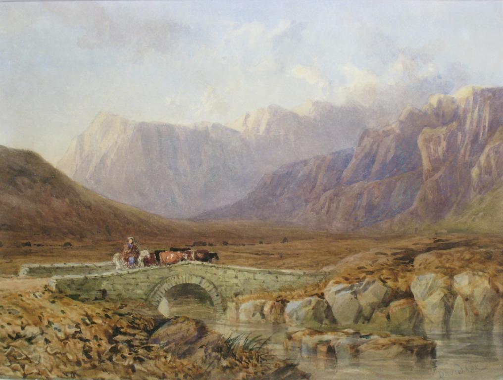 Appraisal: DAVID COX Snr - The Stone Bridge at Pont Scethin