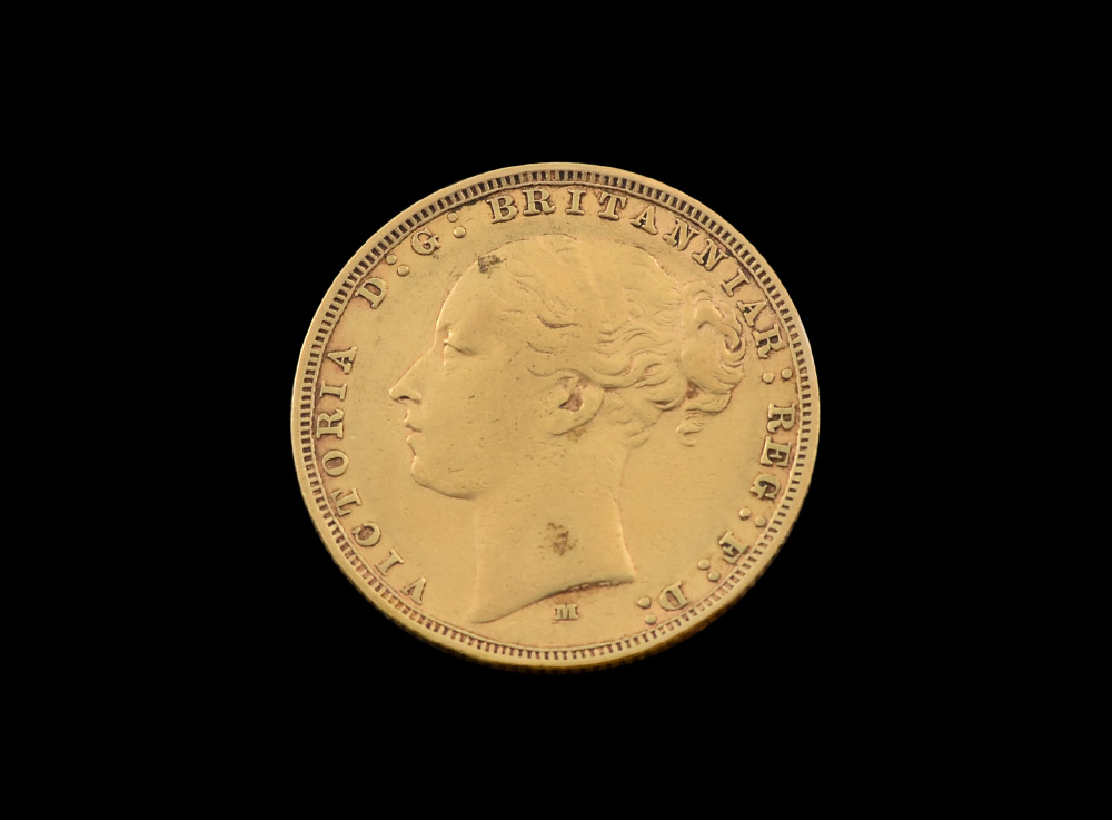 Appraisal: M AUSTRALIAN VICTORIA GOLD SOVEREIGN COIN Melbourne mint mark approx