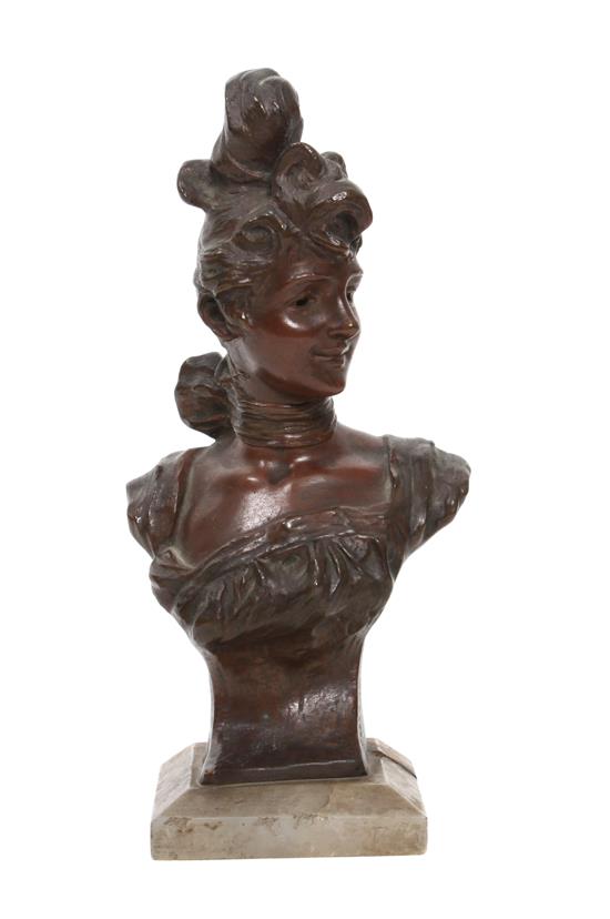 Appraisal: Sale Lot A French Bronze Bust Georges Van der Straten