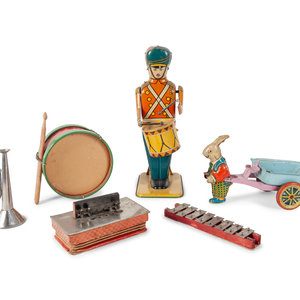 Appraisal: A Group of Children's Musical Instrument Toys and Tin Lithographed