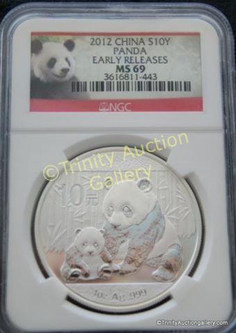 Appraisal: Chinese Silver Panda MS Yen Bullion Coin Minted in fine