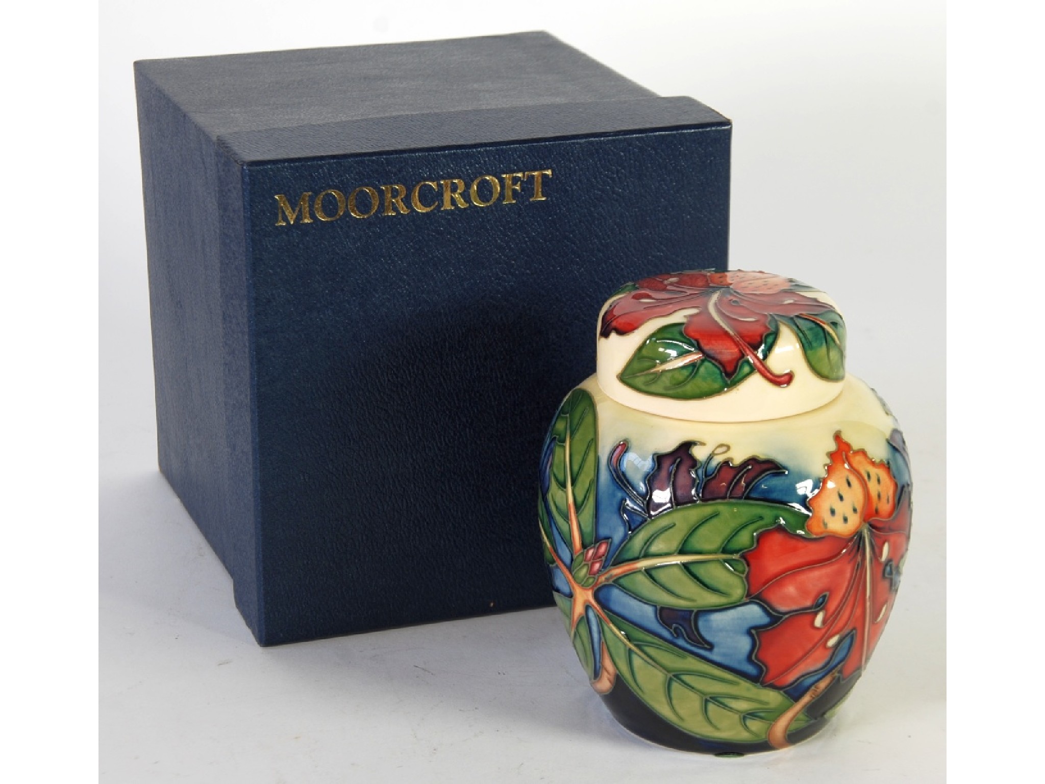 Appraisal: A SECOND QUALITY MODERN MOORCROFT SIMEON PATTERN TUBE LINED POTTERY