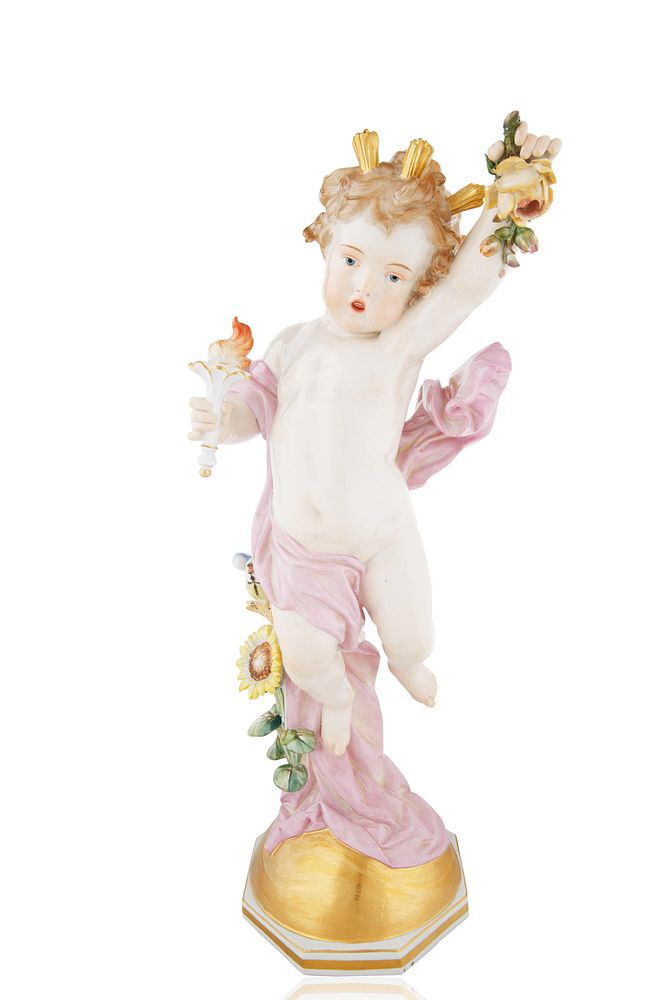 Appraisal: LATE TH CENTURY MEISSEN PORCELAIN FIGURINE EMBLEMATIC OF DAY LATE