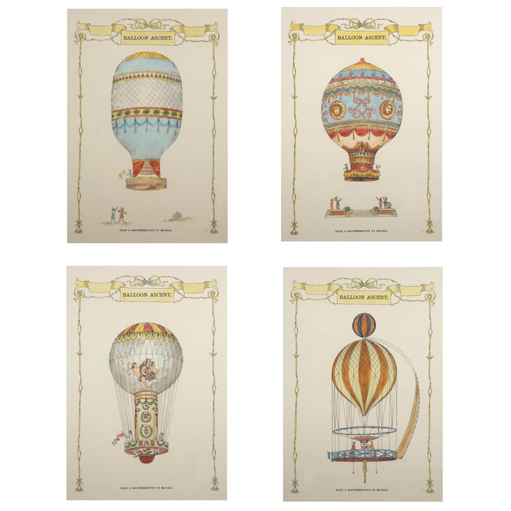 Appraisal: After Mayall BALLOON ASCENT Four color reproductions Sight of each