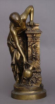 Appraisal: P B DE LA VINGTRIE A LA FONTAINE Gilt bronze