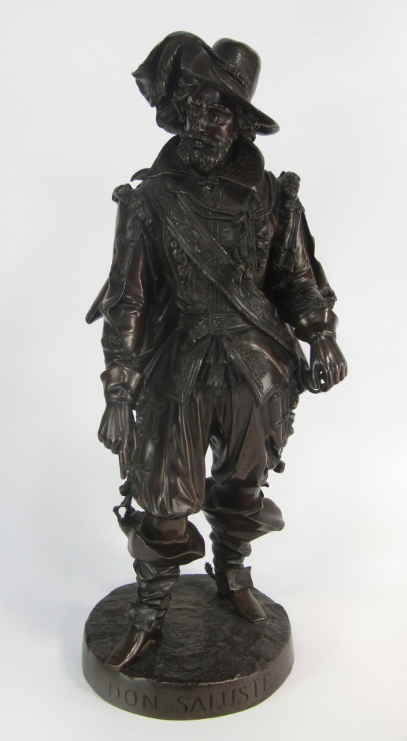 Appraisal: K Benard Don Saluste Bronze figure modelled standing on a