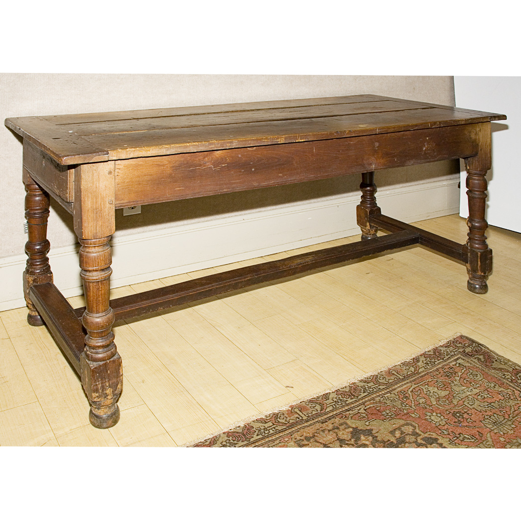 Appraisal: Oak Refectory Table Possibly English th th century Height inches