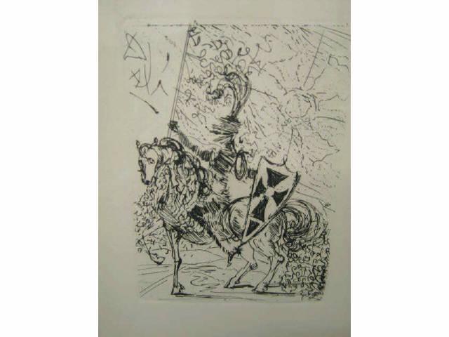 Appraisal: Salvador Dali Etching El Cid From Spanish Immortals series with