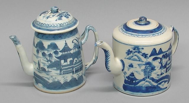 Appraisal: One teapot with domical cover with peach or bud finial