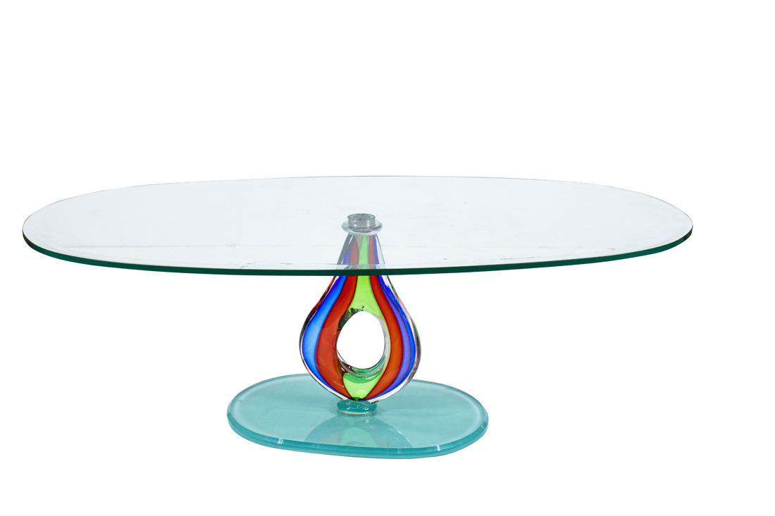 Appraisal: AN ITALIAN MURANO BLOWN GLASS COCKTAIL TABLE An Italian Murano