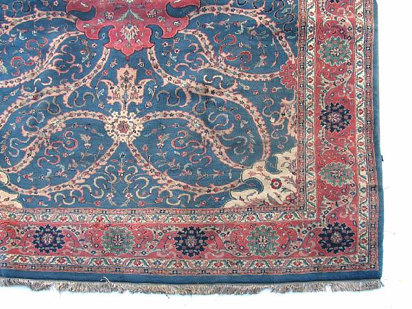 Appraisal: An Indian carpet size approximately ft x ft