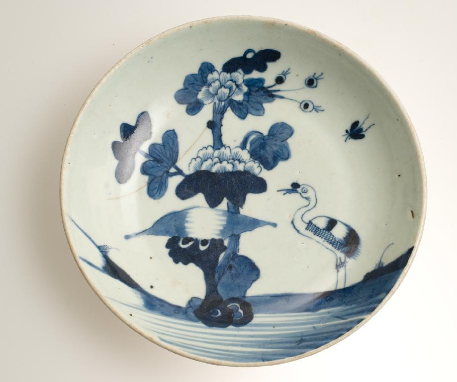 Appraisal: th th CENTURY CHINESE PROVINCIAL BLUE AND WHITE DISH painted