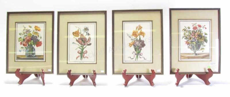 Appraisal: A set of four color etchings ca early th century