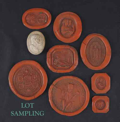 Appraisal: Collection of continental wax and plaster medallions