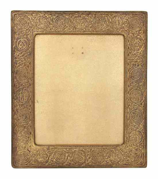 Appraisal: A Tiffany Studios Gilt Bronze Frame in the Zodiac pattern