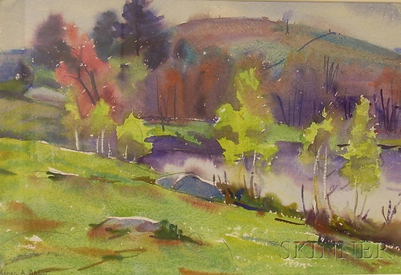 Appraisal: Agnes Anne Abbot American - Autumn Landscape Signed Agnes A