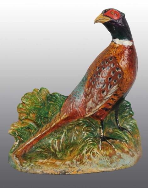 Appraisal: Cast Iron Pheasant Doorstop Description Made by Hubley cat Marked