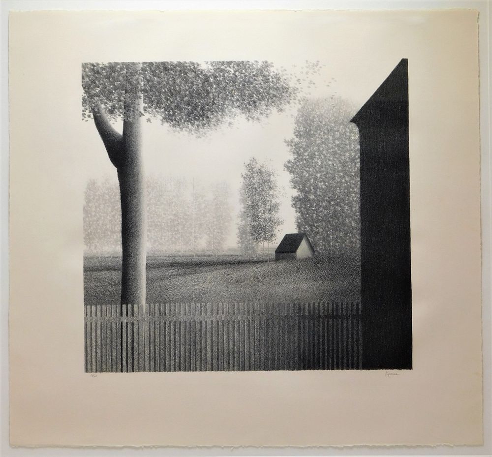 Appraisal: Robert Kipniss Monochromatic Landscape Lithograph Robert Kipniss New York b