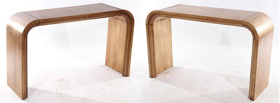 Appraisal: PAIR JEAN-MICHEL FRANK U FORM CONSOLE TABLES A pair of