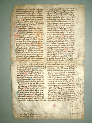 Appraisal: Manuscript leaf - th century vellum Latin on both sides