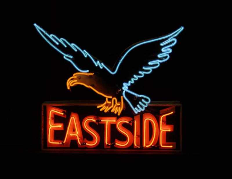 Appraisal: Eastside Eagle Can Neon Sign Description Eastside Brewery Los Angeles