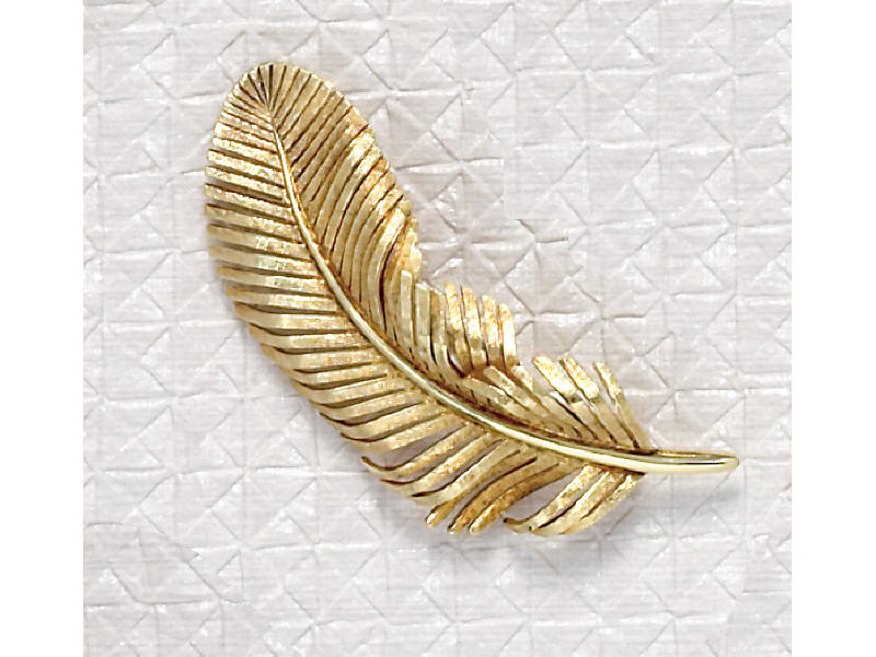 Appraisal: TIFFANY AND CO BROOCH k yellow gold Tiffany leaf brooch