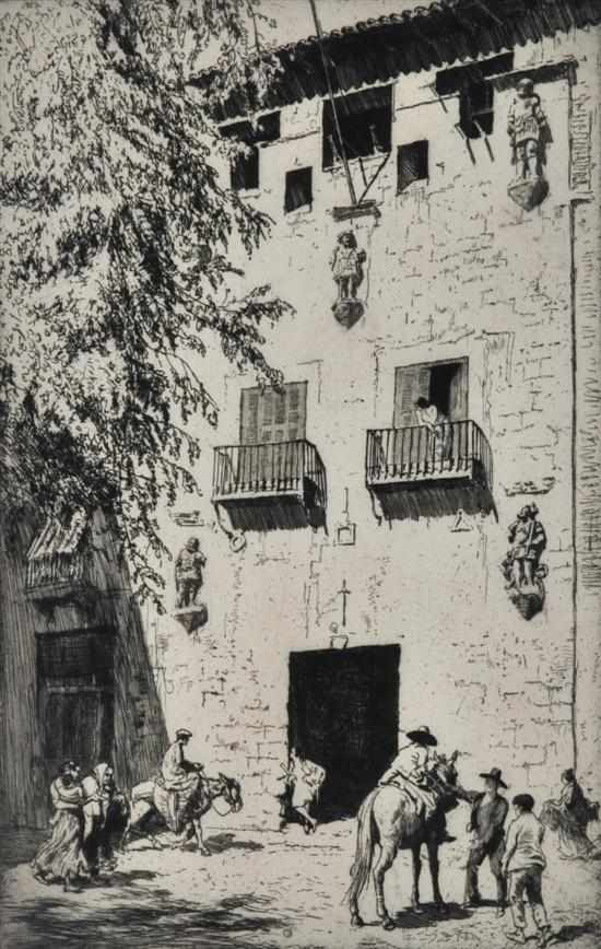 Appraisal: Lionel Lindsay - Casa de los Tiros Granada etching ed